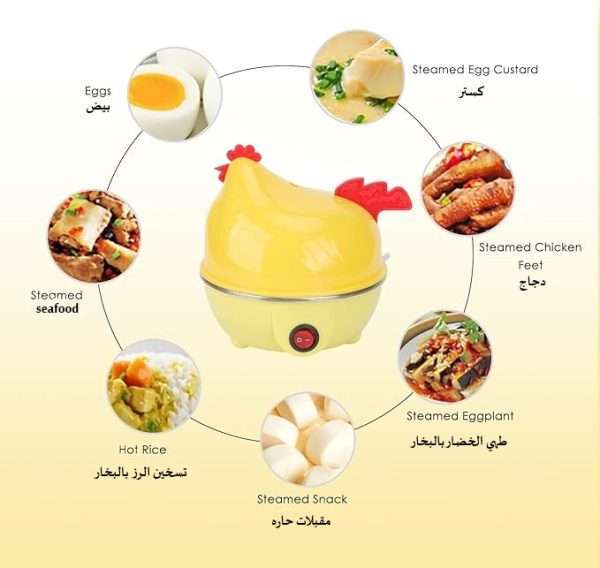 Smart Eggs Boiler, Egg Cooker Max. 7 Boiled Eggs (ECVV Multi-functional) & Food Steamer - Image 5