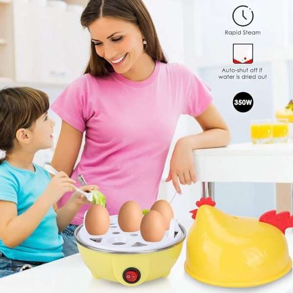 Smart Eggs Boiler, Egg Cooker Max. 7 Boiled Eggs (ECVV Multi-functional) & Food Steamer